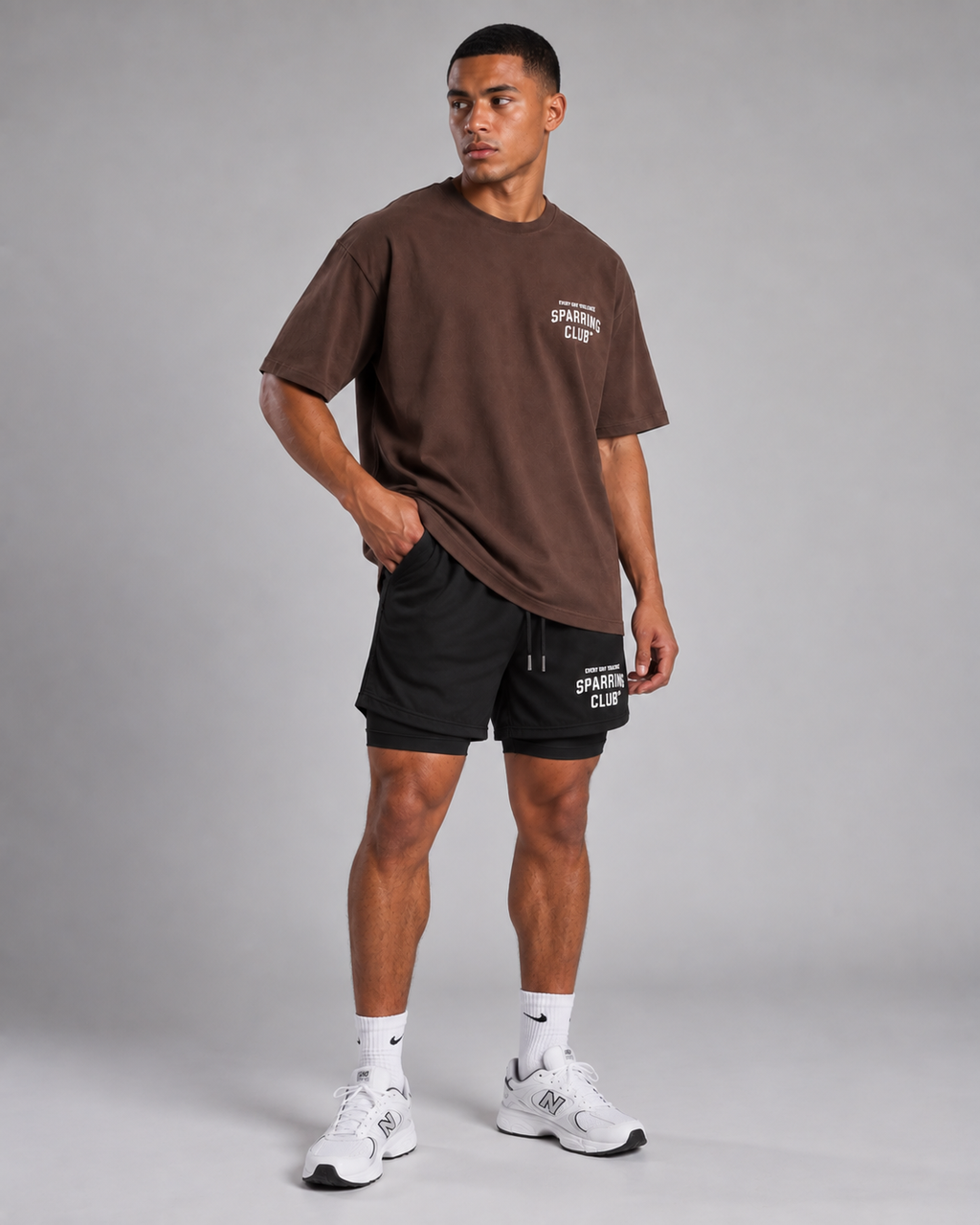 Camiseta EDV Sparring Club Marrom