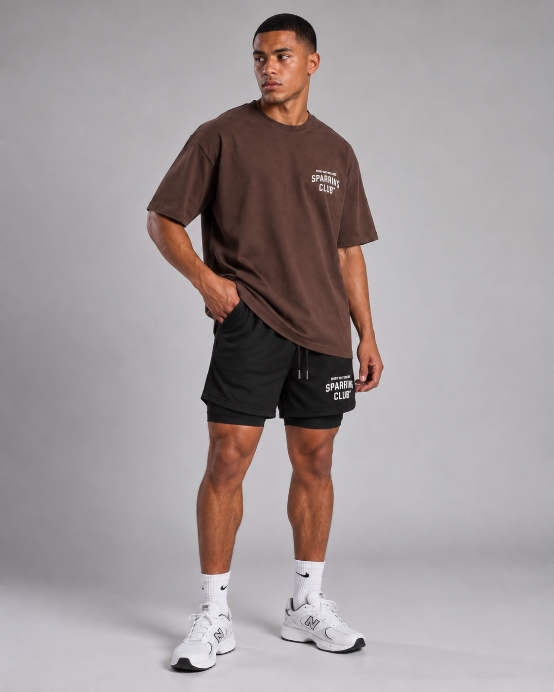 Camiseta EDV Sparring Club Marrom